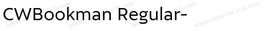 CWBookman Regular字体转换